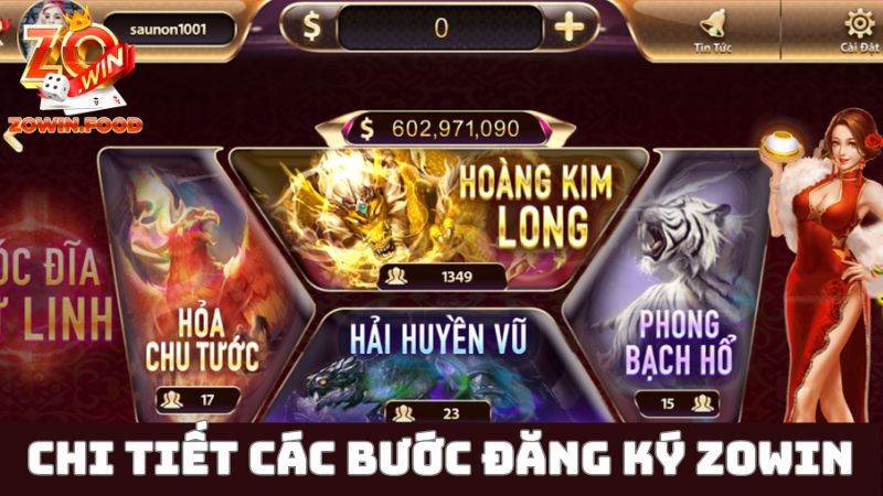 Chi tiết các bước đăng ký tài khoản game tại ZOWIN 